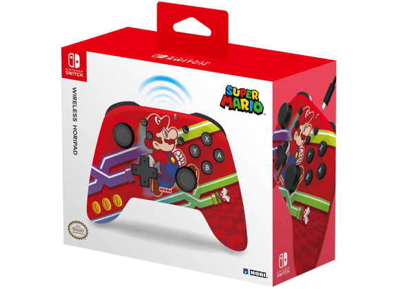 Image Acc. de jeux vidéo HORI Manette Sans fil Rouge Super Mario Switch