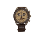 Image Montre Unisexe OMEGA X SWATCH Mission to saturne Tissu Marron 42 mm