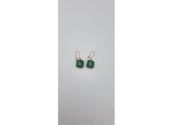 Image Boucles d'oreilles Or jaune Verre de murano Sans