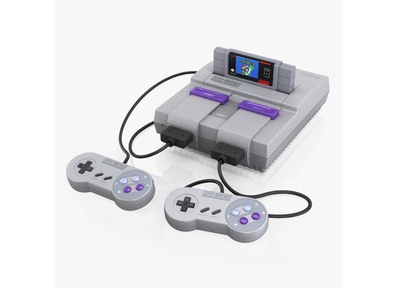 Image Console NINTENDO Super Nintendo Gris + 2 manettes
