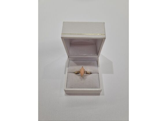 Image Bague Or jaune Diamant Pierre rose
