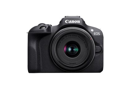 Image Appareils photos numériques CANON Hybride EOS R100 Noir + RF-S 18-45MM F4.5-6.3 IS STM Noir