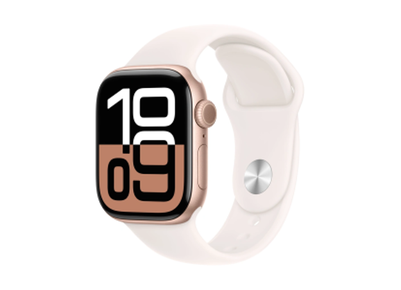 Image Montre connectée APPLE Watch Series 10 Silicone Rose tendre 46 mm