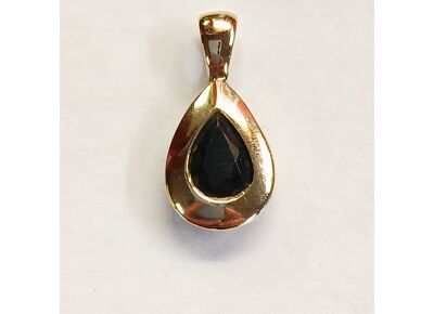 Image Pendentif Or jaune Pierre bleue Sans