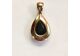Image Pendentif Or jaune Pierre bleue Sans
