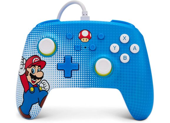 Image Acc. de jeux vidéo POWERA Manette Filaire Bleu Mario Pop Art Switch
