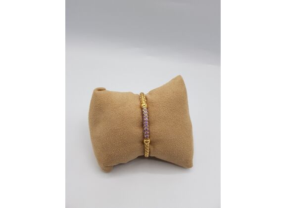 Image Bracelet Or jaune Pierre violette Pierre violette