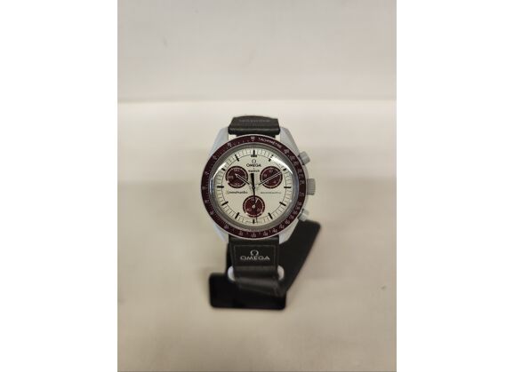 Image Montre Homme OMEGA X SWATCH Mission to pluto Tissu Gris 38 mm