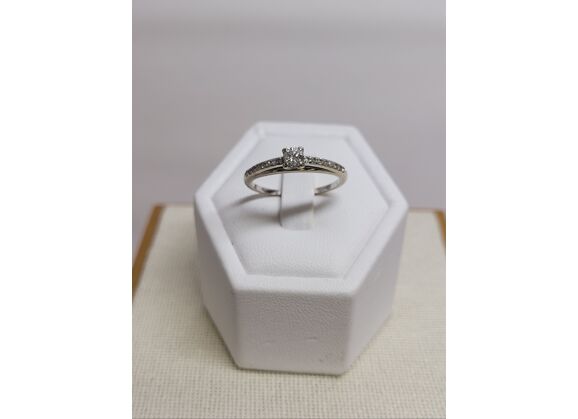 Image Bague Or gris Diamant Diamant