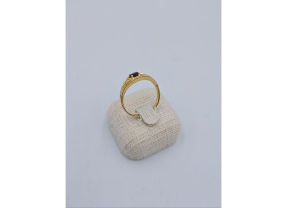 Image Bague Or jaune Saphir Diamant