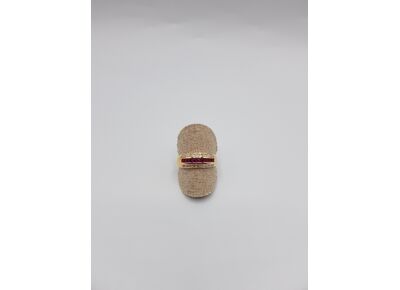 Image Bague Or jaune Rubis Diamant