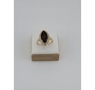 Image Bague Or jaune Quartz Pierre blanche