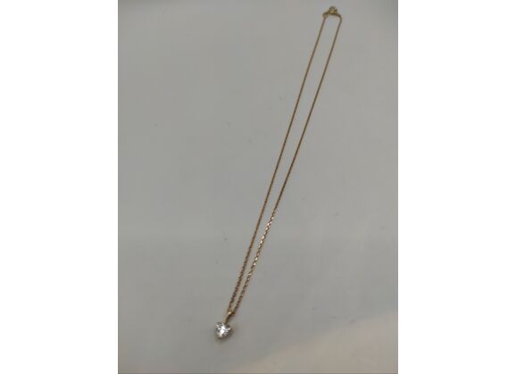 Image Collier Or jaune Oxyde de zirconium Sans