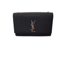 Image Sac à main SAINT LAURENT Kate Porté croisé Cuir grainé Noir