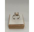 Image Bague Or blanc Perle Oxyde de zirconium