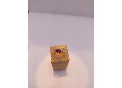 Image Bague Or jaune Rubis Diamant