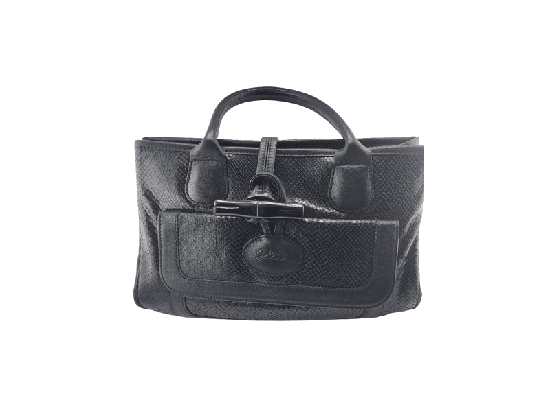 Sac à main LONGCHAMP roseau Porté main Cuir Noir d #39 occasion Sac à main LONGCHAMP roseau Porté main Cuir Noir d #39 occasion