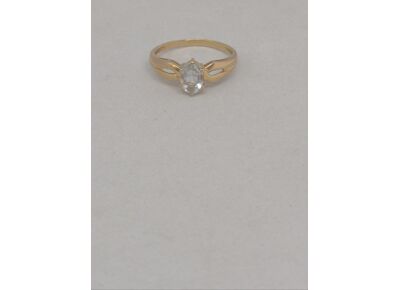 Image Bague Or jaune Pierre bleue Sans