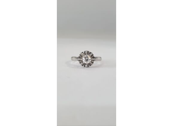 Image Bague Or blanc Diamant Sans