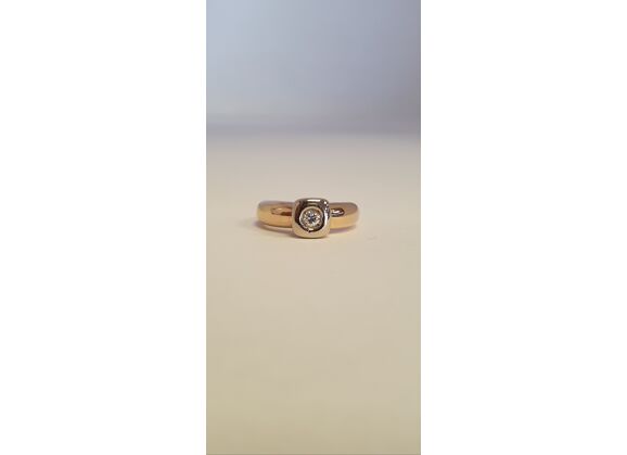 Image Bague Or jaune Or blanc Diamant Sans