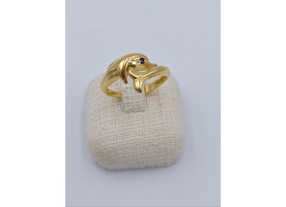 Image Bague Or jaune Saphir