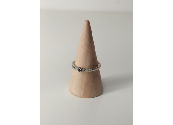 Image Bague Or blanc Saphir Diamant