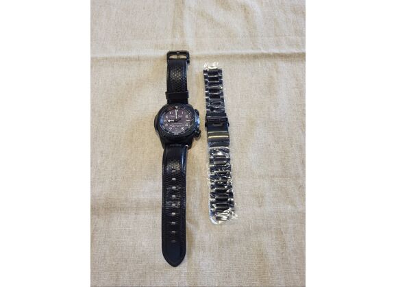 Image Montre Homme EDEN PARK Heahtmoe0015/no Cuir Noir 43 mm