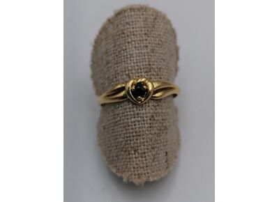 Image Bague Or jaune Pierre bleue