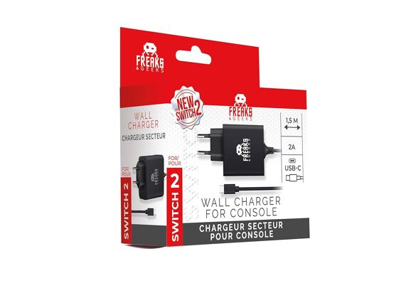 Image Acc. de jeux vidéo FREAKS AND GEEKS Chargeur secteur Filaire Noir Switch