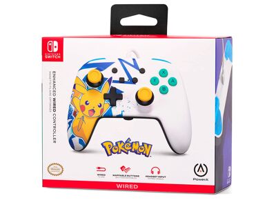 Image Acc. de jeux vidéo NINTENDO Manette Filaire Blanc Pikachu Switch