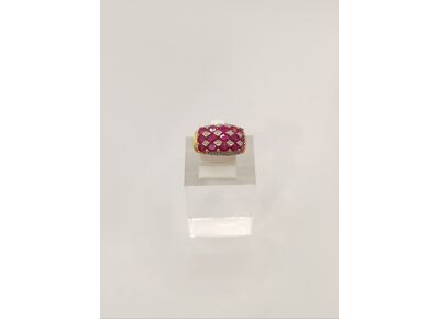 Image Bague Or jaune Rubis Diamant