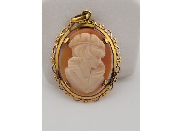 Image Pendentif Or jaune Camée Camée