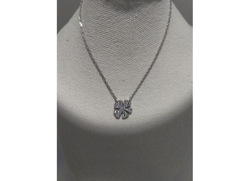 Collier Argent Pierre blanche d #39 occasion Collier Argent Pierre blanche d #39 occasion