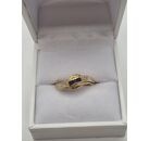Image Bague Or jaune Saphir Diamant