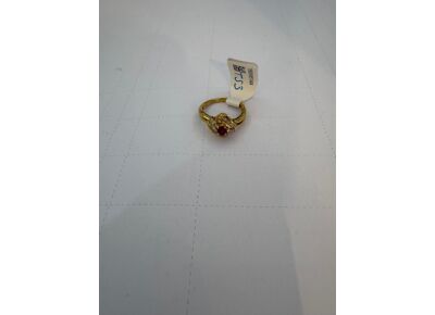 Image Bague Or jaune Rubis Diamant