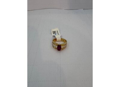 Image Bague Or jaune Rubis Diamant