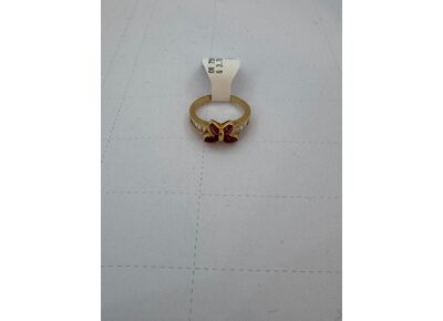Image Bague Or jaune Rubis Diamant