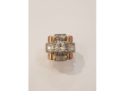 Image Bague Or rose Diamants