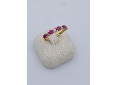 Image Bague Or jaune Rubis Diamant