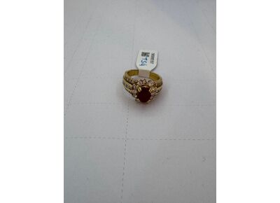 Image Bague Or jaune Rubis Diamant