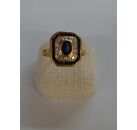 Image Bague Or jaune Saphir Diamant