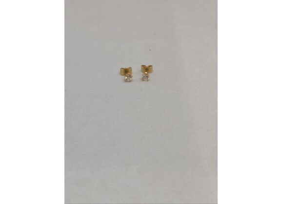Image Boucles d'oreilles Or jaune Pierres blanches