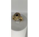 Image Bague Or jaune Saphir Diamant