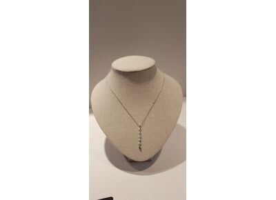 Image Collier Or blanc Diamants