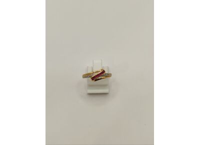 Image Bague Or jaune Rubis Diamant