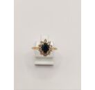 Image Bague Or jaune Saphir Diamant