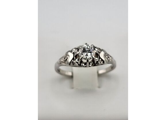 Image Bague Or blanc Diamants