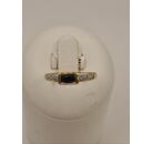 Image Bague Or jaune Saphir Diamant