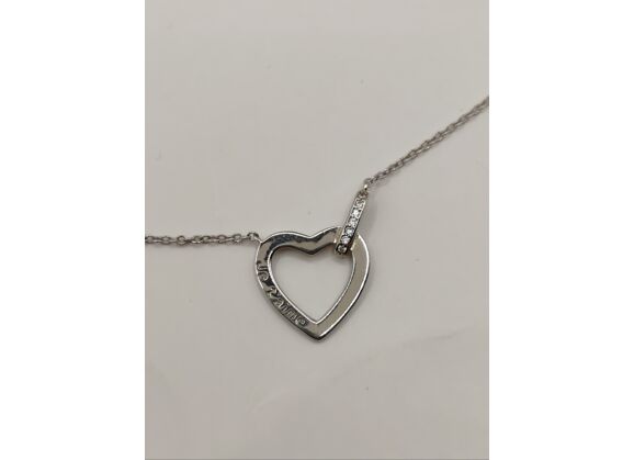 Image Collier Argent Oxyde de zirconium