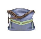Image Sac à main Porté épaule Cuir Violet et vert